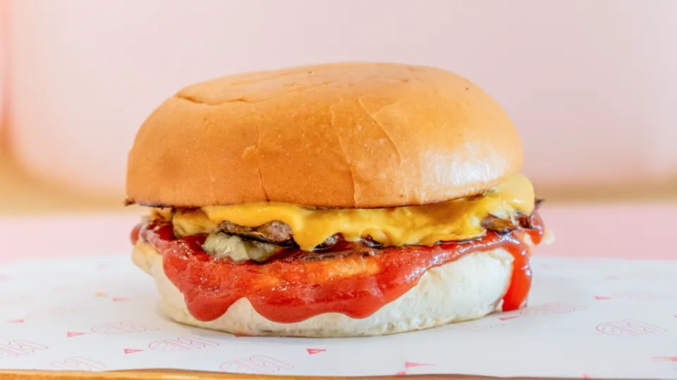 Classic Cheesy – Keep it simple… Smashed patty, double cheese, ketchup, mustard + pickles.