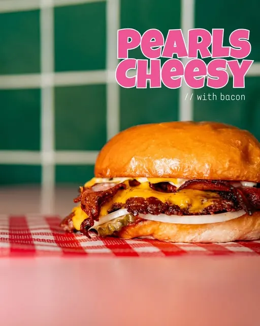 Pearls Cheesy with bacon on the green tiles